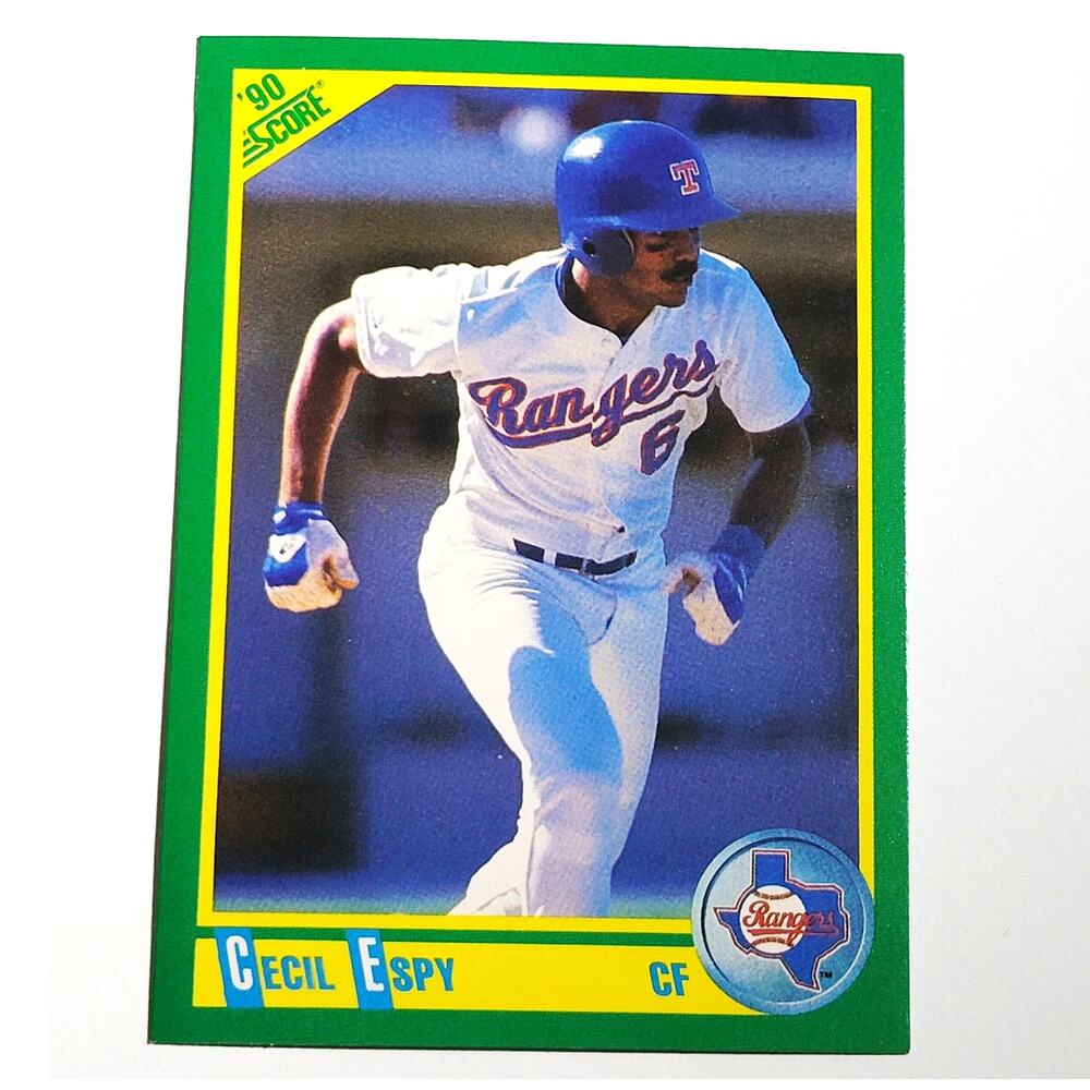 1990 Score Cecil Espy Card No. 69 Texas Rangers OF VG/EX